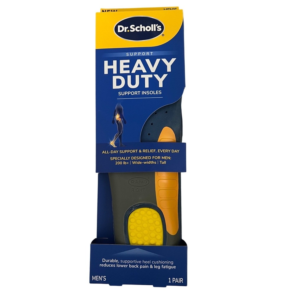 Dr Scholls Heavy Duty Support Insoles Mens Size 8-14‎ Blue Orange Arch Guard NEW
